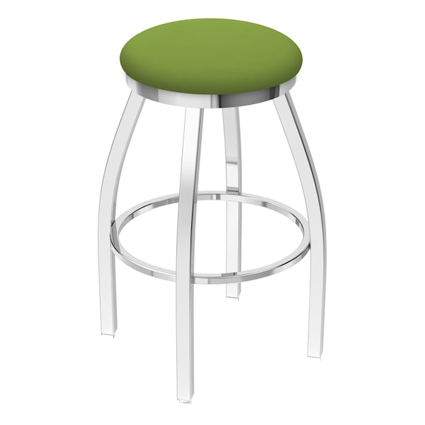 36" Swivel X-Tall Bar Stool, Chrome Finish, Canter Kiwi Green Seat